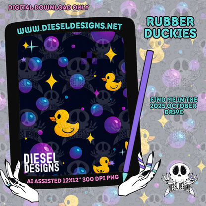 Rubber Duckies Seamless | Seamless File | 300 DPI | 12" x 12" | Digital File only