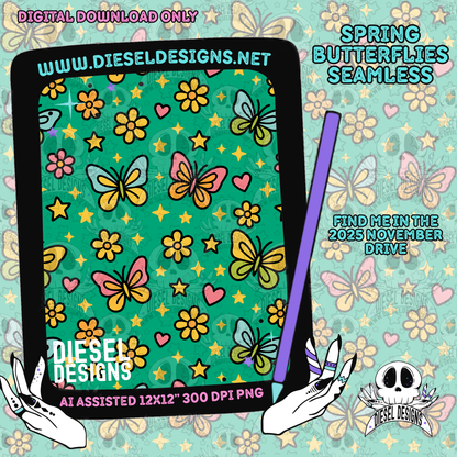 November 2025 Monthly Google Drives | 300 DPI | Transparent PNG | Seamless | Tumbler Wraps | Clipart