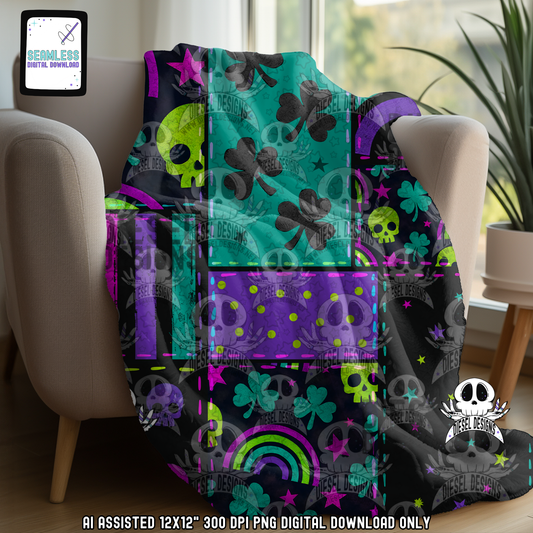 Patchwork St. Paddy Seamless | Seamless File | 300 DPI | 12" x 12" | Digital File only