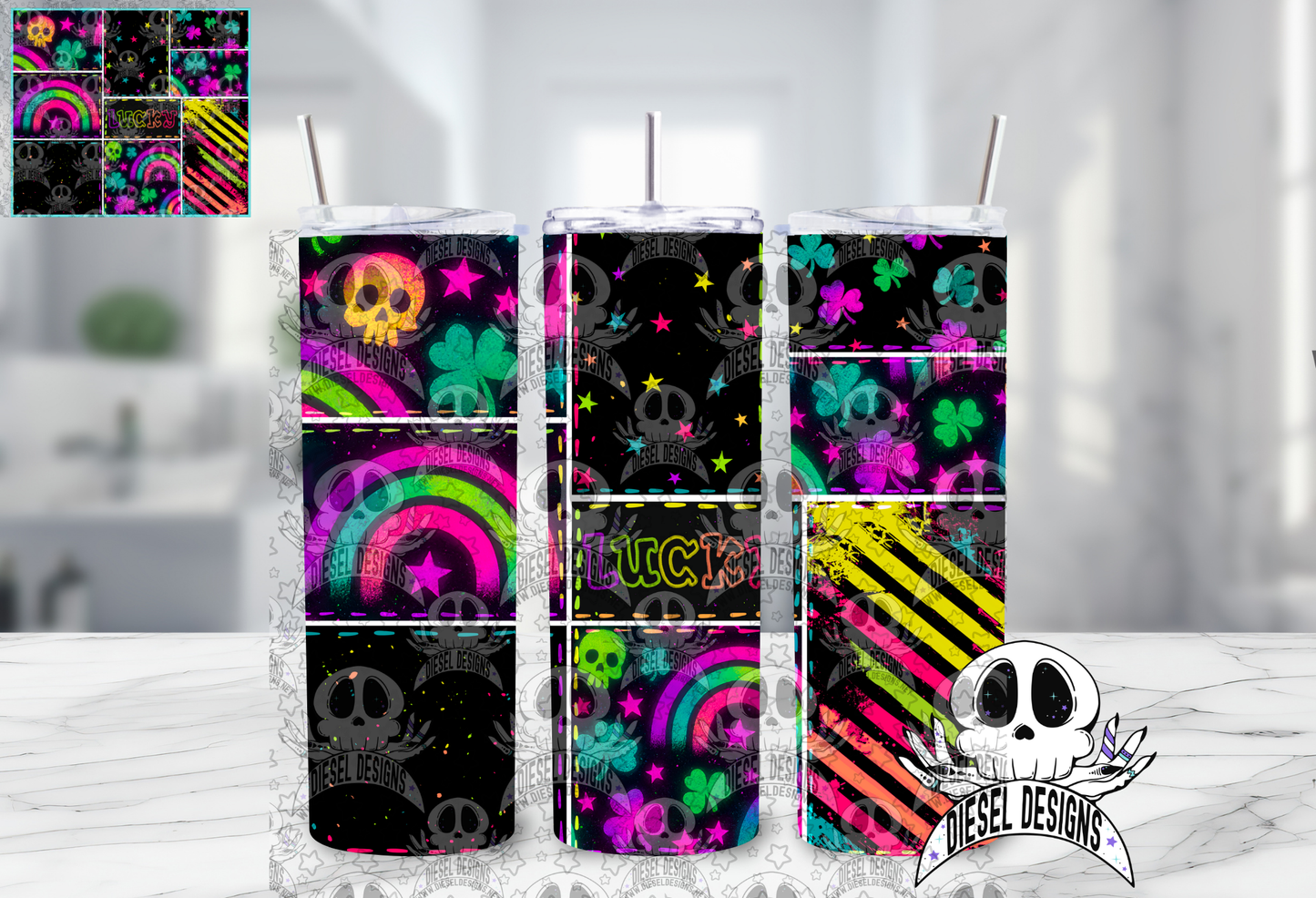 Lucky Stitch Tumbler | 20oz. Tumbler Wrap | 300 DPI | Digital File Only