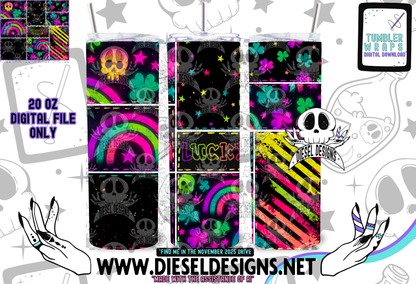 Lucky Stitch Tumbler | 20oz. Tumbler Wrap | 300 DPI | Digital File Only