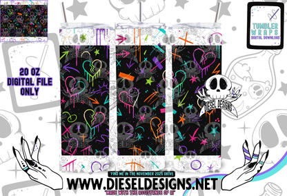 90's Vibes Tumbler | 20oz. Tumbler Wrap | 300 DPI | Digital File Only