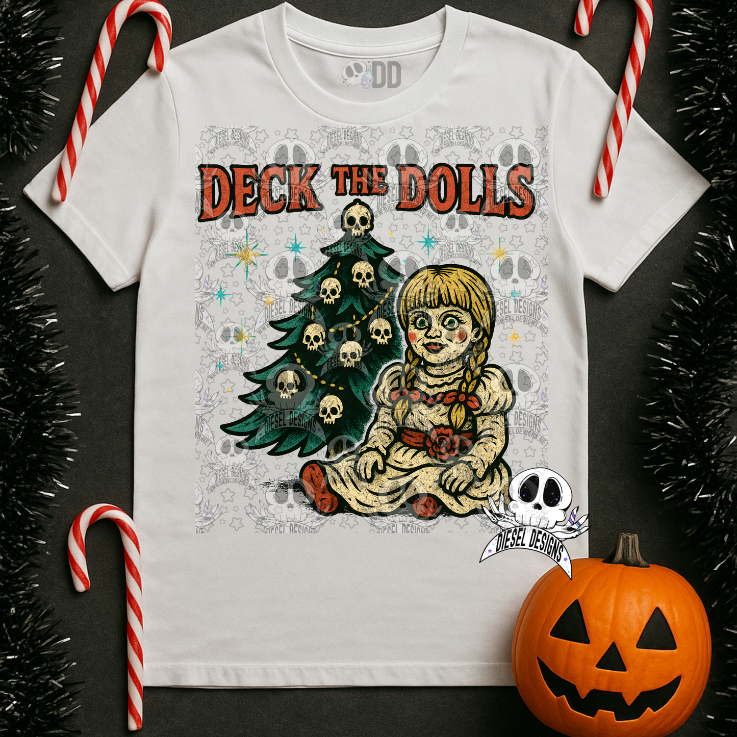 Horror Christmas Collab With Divine Vixen | 300 DPI | PNG | Seamless | Tumbler Wraps | Collab | Digital File Only