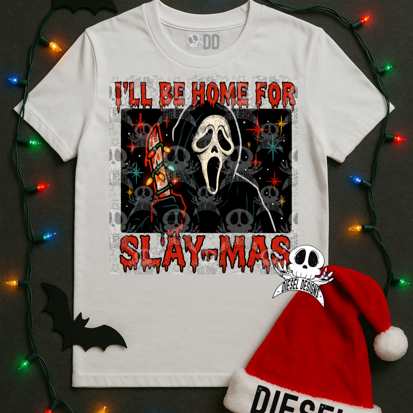 Horror Christmas Collab With Divine Vixen | 300 DPI | PNG | Seamless | Tumbler Wraps | Collab | Digital File Only