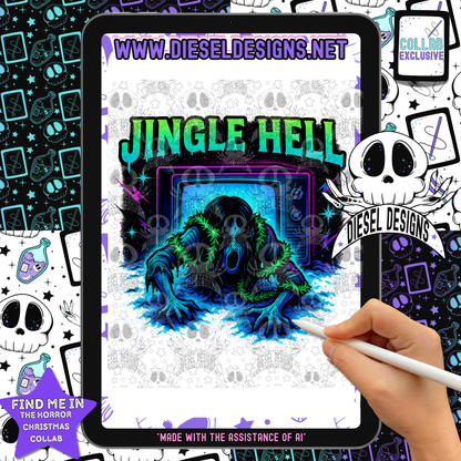 Horror Christmas Collab With Divine Vixen | 300 DPI | PNG | Seamless | Tumbler Wraps | Collab | Digital File Only