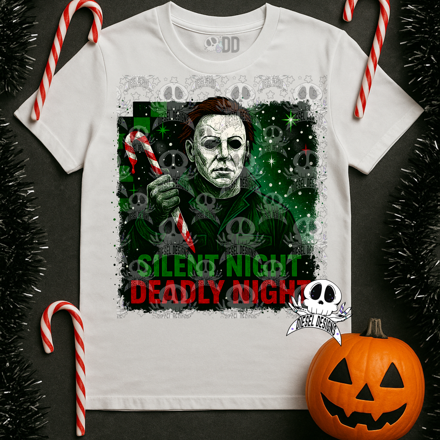 Horror Christmas Collab With Divine Vixen | 300 DPI | PNG | Seamless | Tumbler Wraps | Collab | Digital File Only