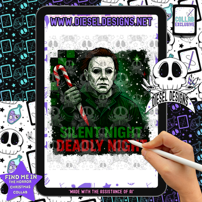 Horror Christmas Collab With Divine Vixen | 300 DPI | PNG | Seamless | Tumbler Wraps | Collab | Digital File Only