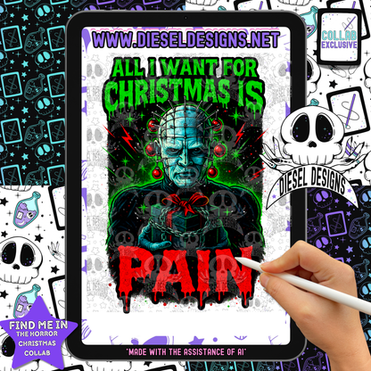 Horror Christmas Collab With Divine Vixen | 300 DPI | PNG | Seamless | Tumbler Wraps | Collab | Digital File Only