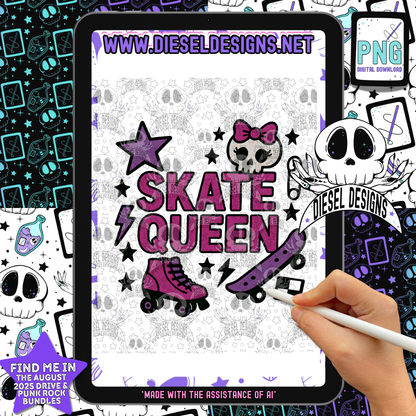 Punk Rock Bundle- Girl Designs  | 300 DPI | Transparent PNG | Digital File Only | Bundle