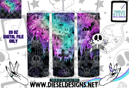 Spooky Nights V1 Tumbler | 20oz. Tumbler Wrap | 300 DPI | Digital File Only
