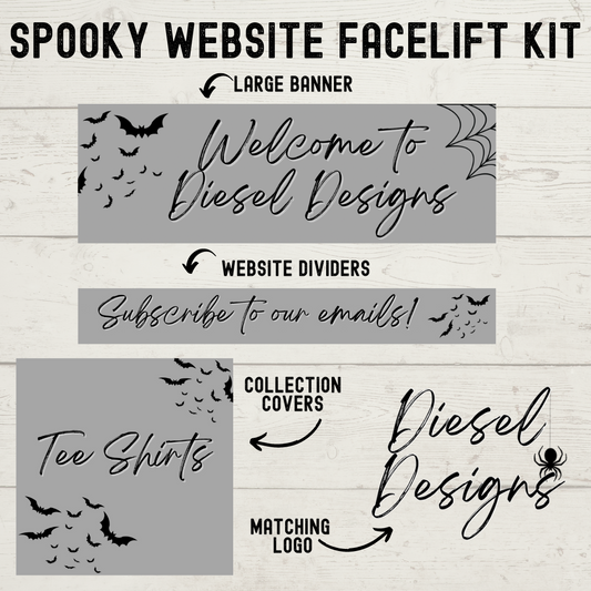 Simple Spooky | Website Kits | Editable graphics included