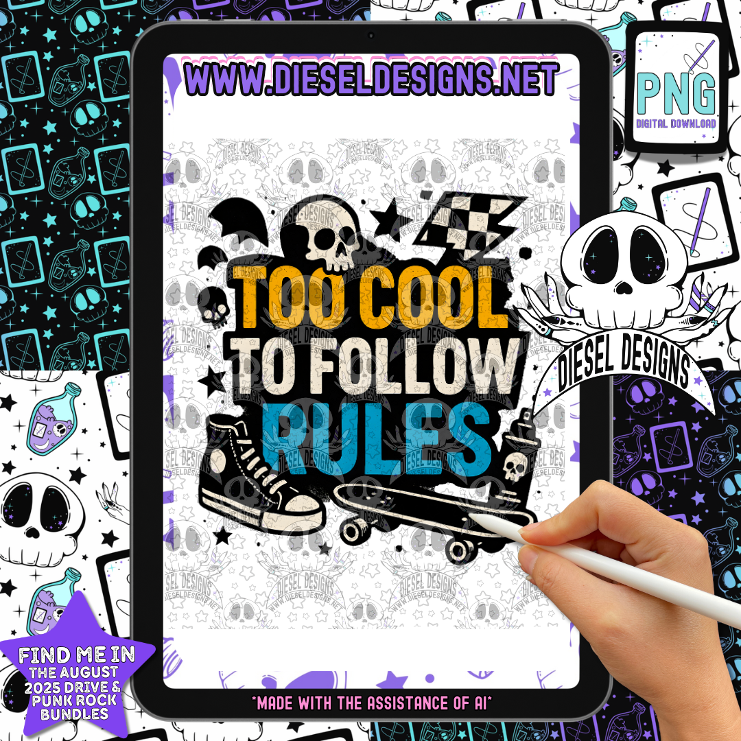 Punk Rock Bundle- Boy Designs  | 300 DPI | Transparent PNG | Digital File Only | Bundle