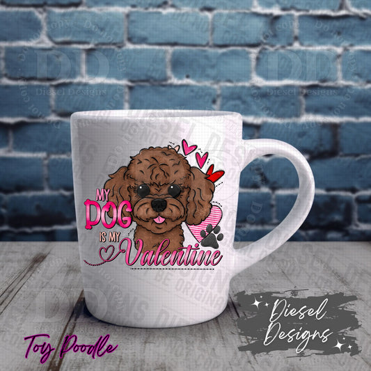 Valentine Dog - Toy Poodle | 300 DPI | Transparent PNG | Digital File Only