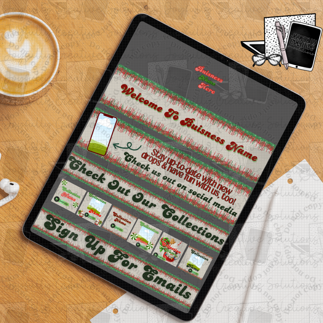 Naughty / Nice Website Kit Collab With Joyfully Creative Solutions | Edit In Canva