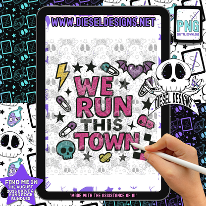Punk Rock Bundle- Girl Designs  | 300 DPI | Transparent PNG | Digital File Only | Bundle