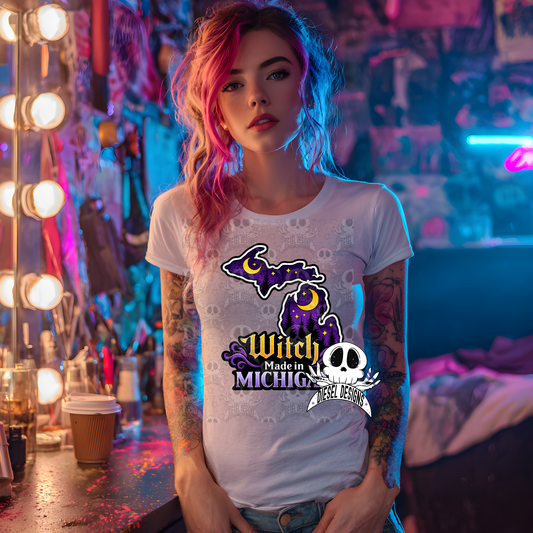 Witch Made In Michigan PNG  | 300 DPI | Transparent PNG | Digital File Only