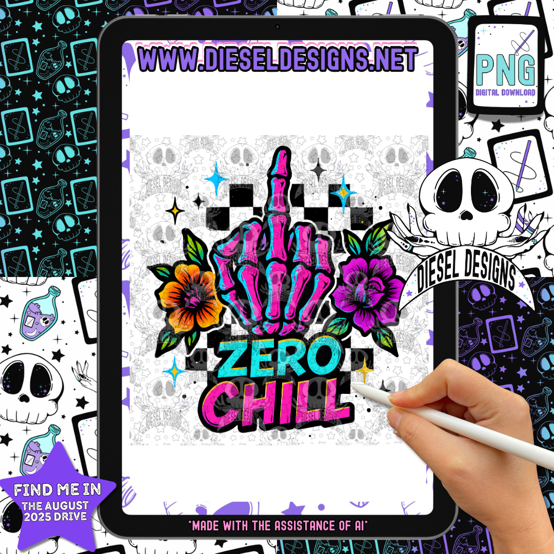 Zero Chill PNG  | 300 DPI | Transparent PNG | Digital File Only