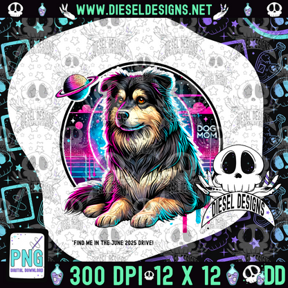 Galaxy Compfy Dog V3 PNG  | 300 DPI | Transparent PNG | Digital File Only