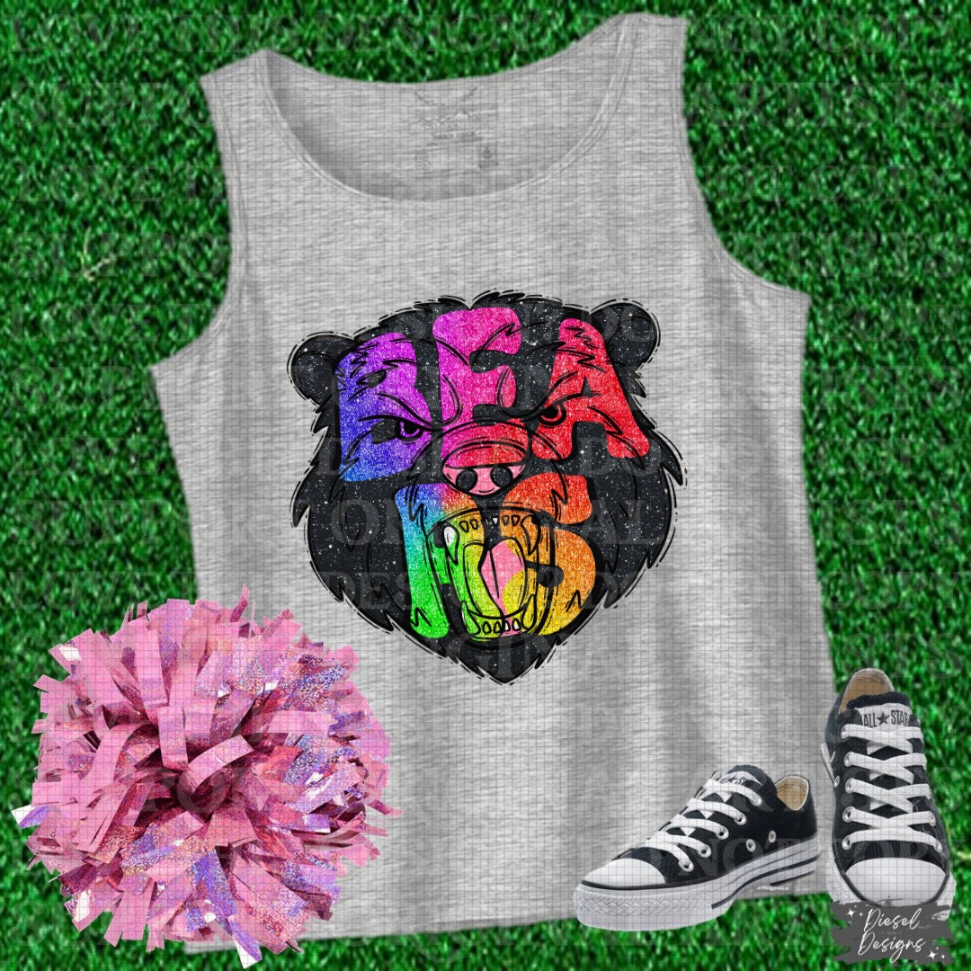 Bears Rainbow Mascot | 300 DPI | Transparent PNG | Digital File Only