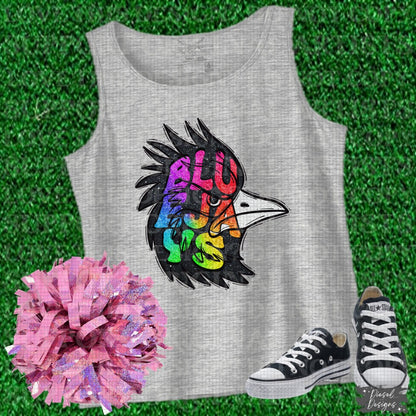 Blue Jays Rainbow Mascot | 300 DPI | Transparent PNG | Digital File Only