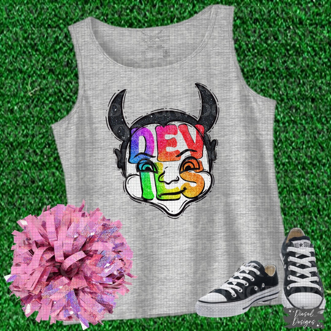 Devils Mascot | 300 DPI | Transparent PNG | Digital File Only