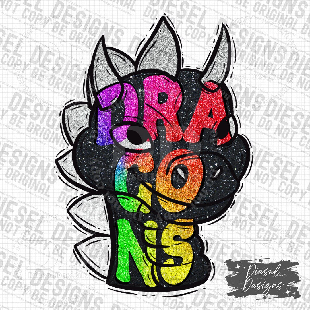 Dragons V.2 Mascot | 300 DPI | Transparent PNG | Digital File Only