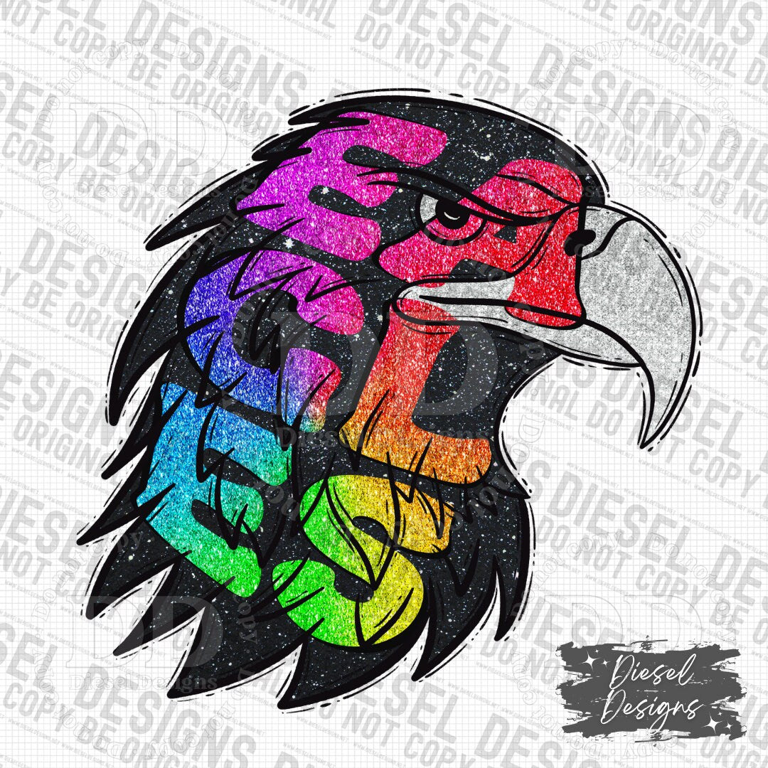 Eagles Mascot | 300 DPI | Transparent PNG | Digital File Only