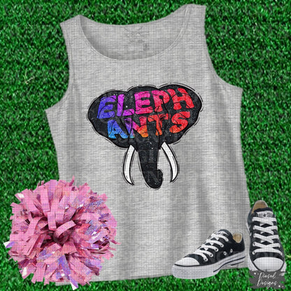 Elephants Mascot | 300 DPI | Transparent PNG | Digital File Only