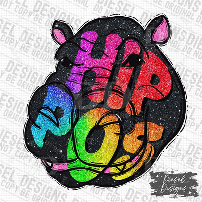 Hippos Mascot | 300 DPI | Transparent PNG | Digital File Only