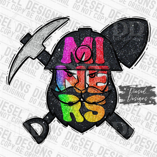 Miners V.2 Mascot | 300 DPI | Transparent PNG | Digital File Only