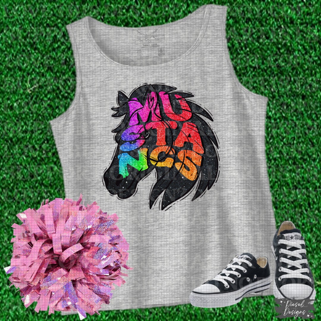 Mustangs Mascot | 300 DPI | Transparent PNG | Digital File Only