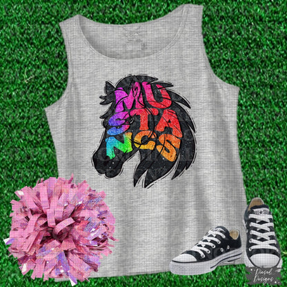 Mustangs Mascot | 300 DPI | Transparent PNG | Digital File Only