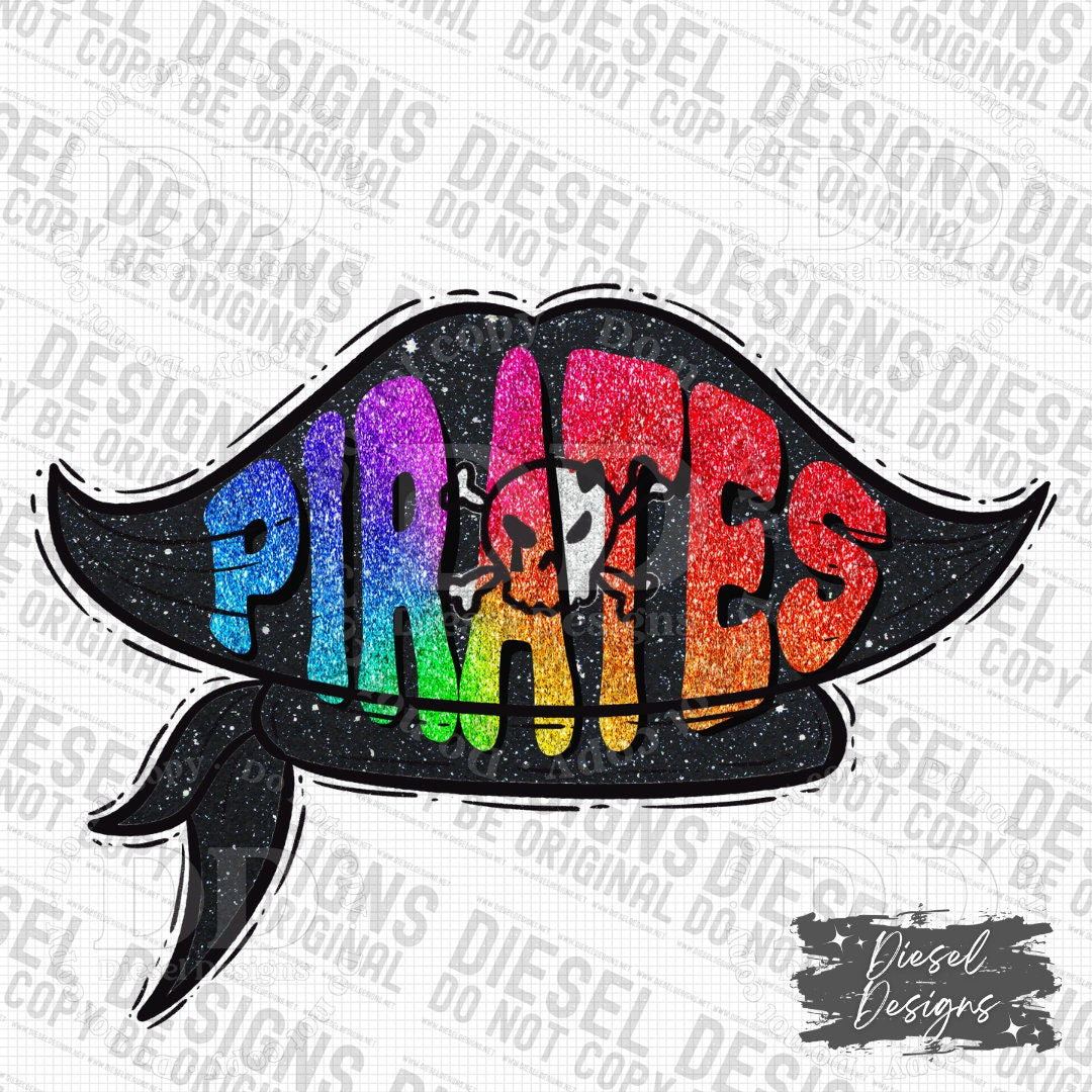 Pirates V.2 Mascot | 300 DPI | Transparent PNG | Digital File Only