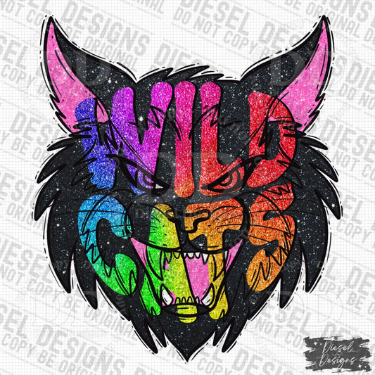 Wild Cats Mascot | 300 DPI | Transparent PNG | Digital File Only
