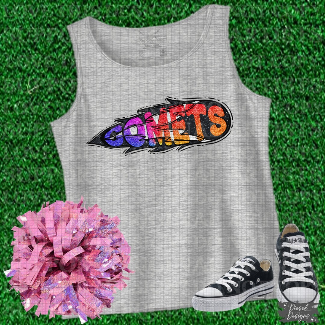 Comets Mascot | 300 DPI | Transparent PNG | Digital File Only