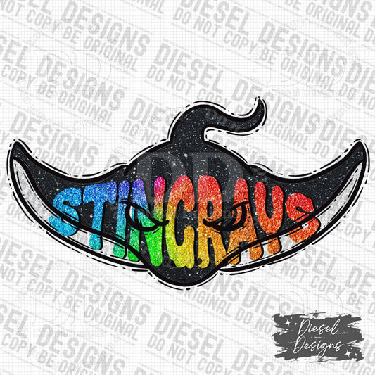 Stingrays Mascot | 300 DPI | Transparent PNG | Digital File Only