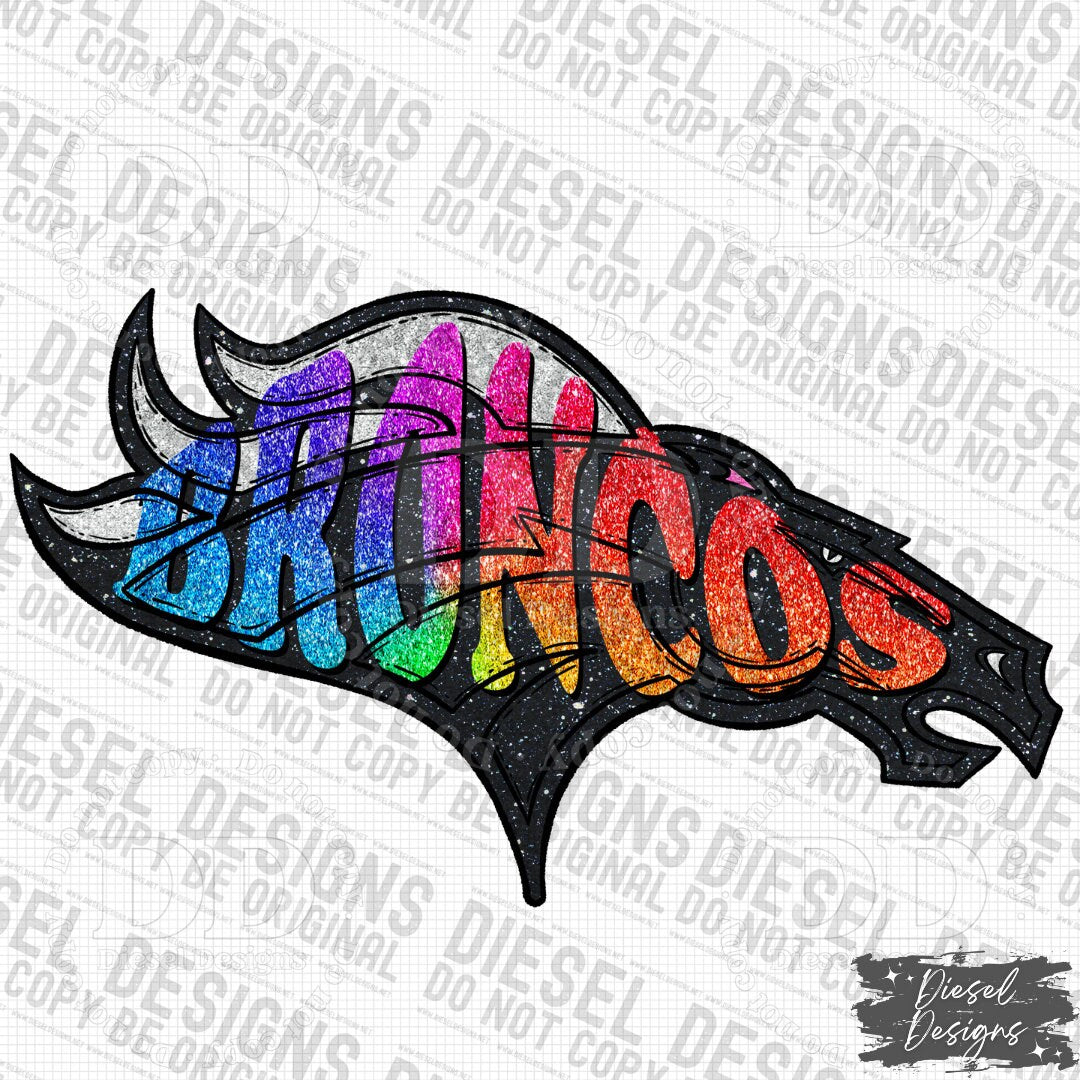 Broncos Mascot | 300 DPI | Transparent PNG | Digital File Only