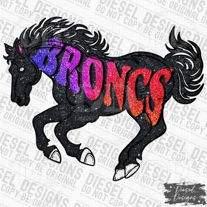 Broncs V2 Mascot | 300 DPI | Transparent PNG | Digital File Only