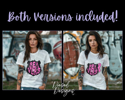 Beavers Breast Cancer Awareness Mascot | 300 DPI | Transparent PNG | Digital File Only