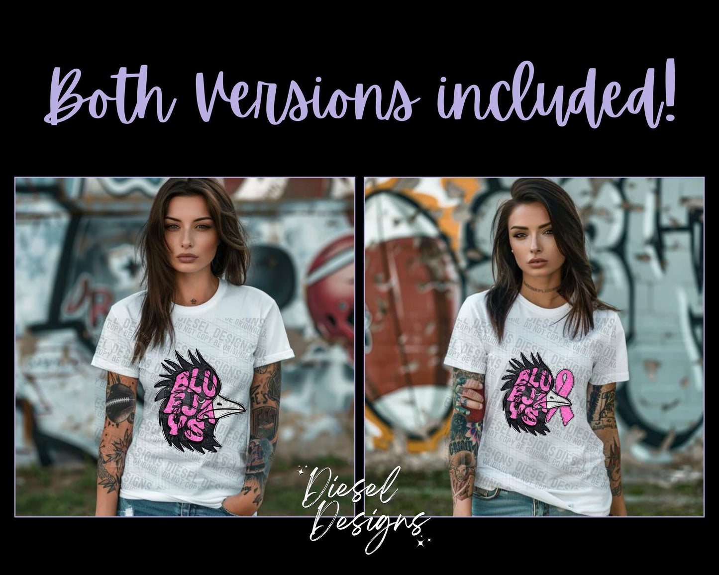 Blue Jays Breast Cancer Awareness Mascot | 300 DPI | Transparent PNG | Digital File Only