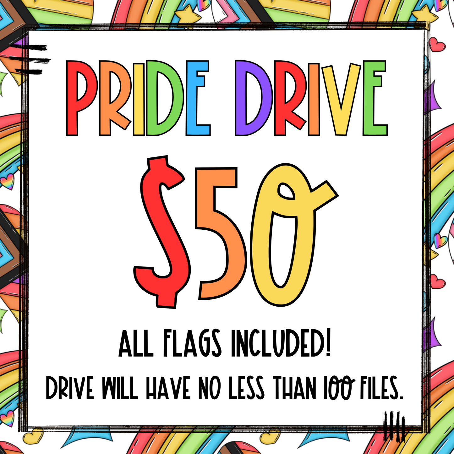 Pride 2023 Drive | 300 DPI | PNG | Seamless | Tumbler Wraps |