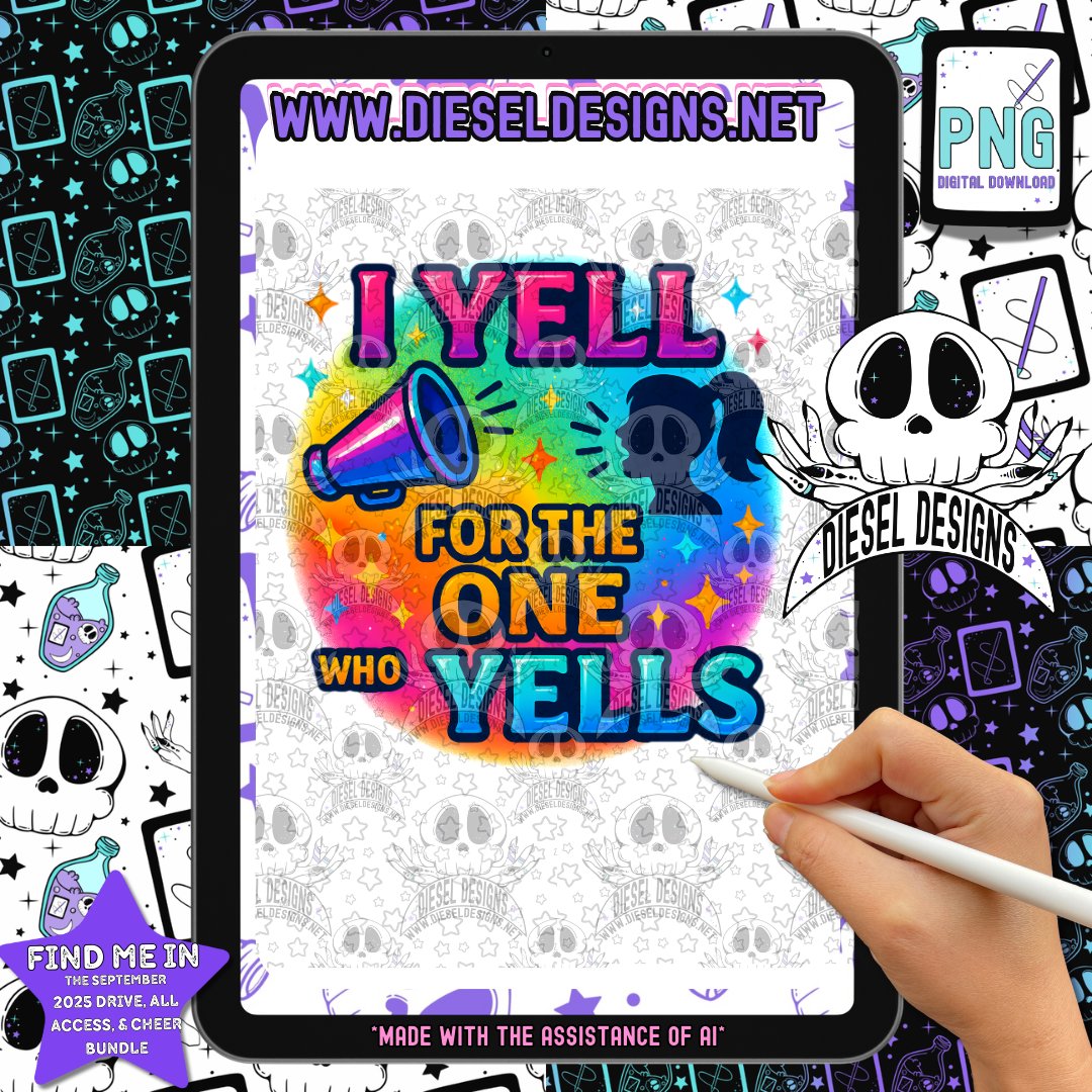 I Yell PNG  | 300 DPI | Transparent PNG | Digital File Only