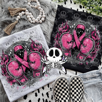 Cancer Boxing Gloves PNG  | 300 DPI | Transparent PNG | Digital File Only