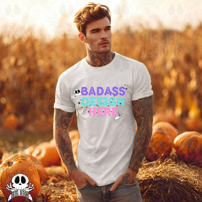 Pumpkin Patch White Tshirt AI Assisted Mock UP Set of 11 | PNG |