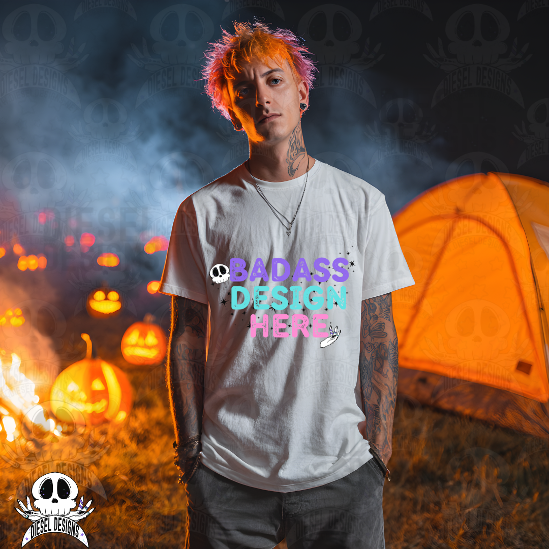 Pumpkin Patch White Tshirt AI Assisted Mock UP Set of 11 | PNG |