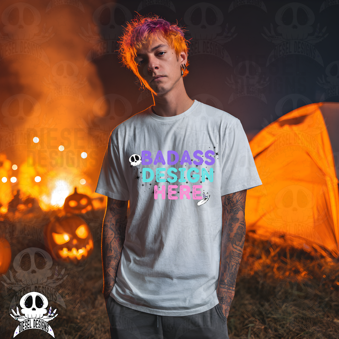 Pumpkin Patch White Tshirt AI Assisted Mock UP Set of 11 | PNG |