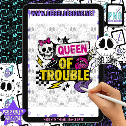 Punk Rock Bundle- Girl Designs  | 300 DPI | Transparent PNG | Digital File Only | Bundle