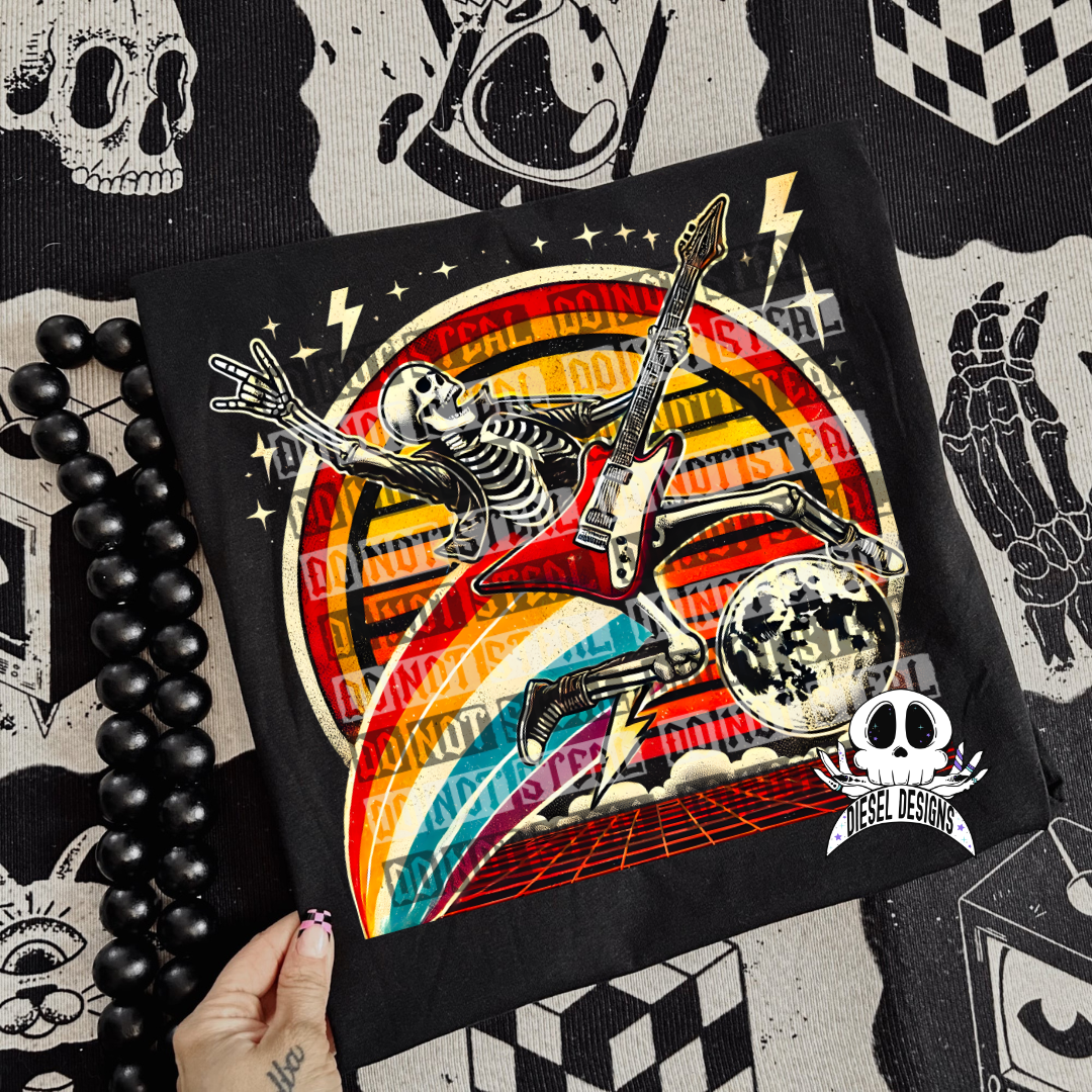 Rockstar Skellie PNG Knockout | 300 DPI | Transparent PNG | Digital File Only | Knock Out