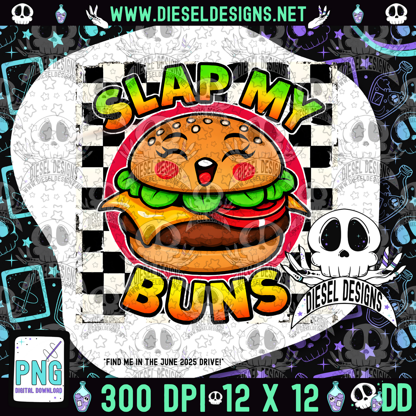 Slap My Buns PNG  | 300 DPI | Transparent PNG | Digital File Only