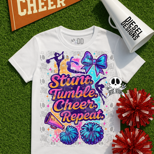 Stunt Tumble Cheer V2 PNG  | 300 DPI | Transparent PNG | Digital File Only